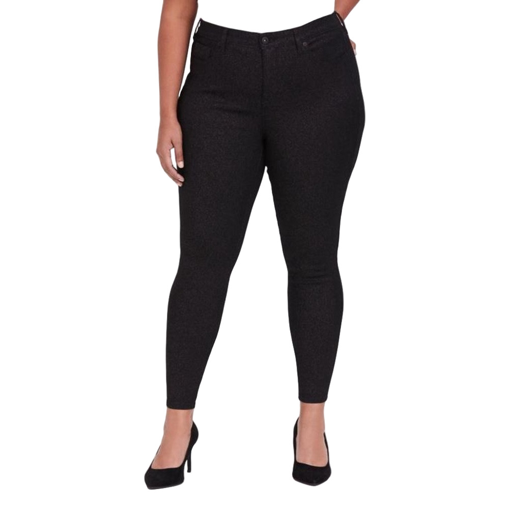 Torrid New Size 20 Ponte Knit Sky High Skinny Pant Premium Stretch Black Sparkle